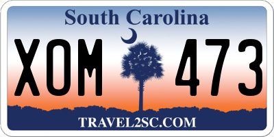 SC license plate XOM473