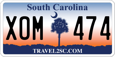 SC license plate XOM474
