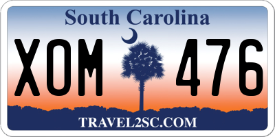 SC license plate XOM476