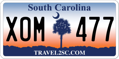 SC license plate XOM477