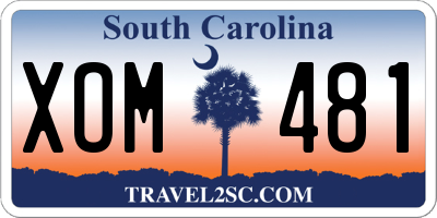 SC license plate XOM481