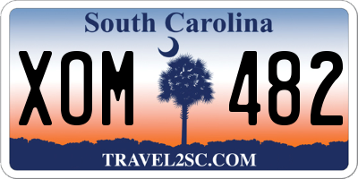 SC license plate XOM482