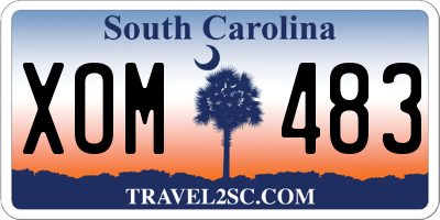 SC license plate XOM483