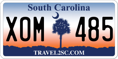 SC license plate XOM485
