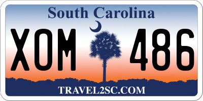 SC license plate XOM486