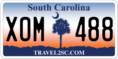 SC license plate XOM488