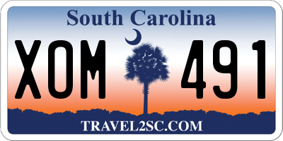 SC license plate XOM491