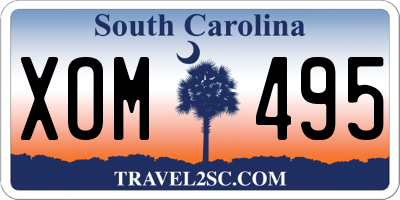SC license plate XOM495