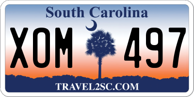 SC license plate XOM497