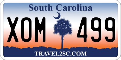 SC license plate XOM499