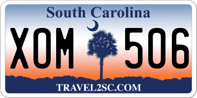 SC license plate XOM506