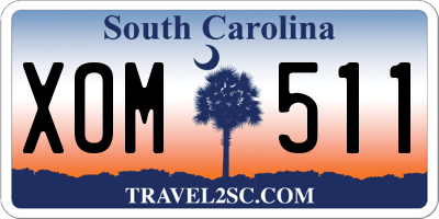 SC license plate XOM511