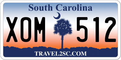 SC license plate XOM512