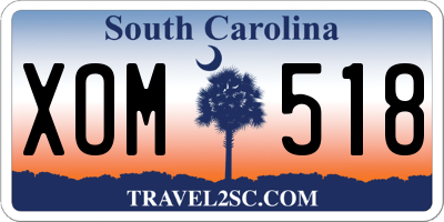 SC license plate XOM518