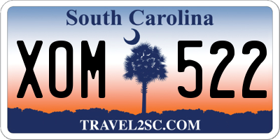 SC license plate XOM522