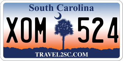 SC license plate XOM524