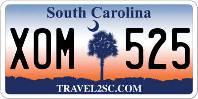SC license plate XOM525