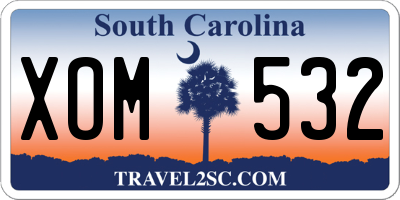 SC license plate XOM532