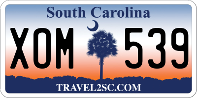 SC license plate XOM539
