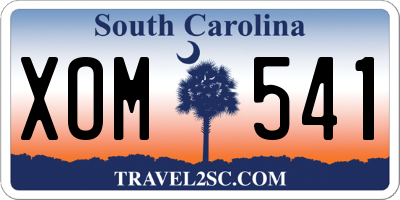 SC license plate XOM541