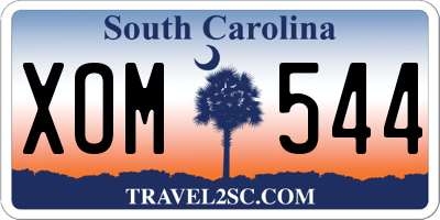 SC license plate XOM544