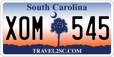 SC license plate XOM545