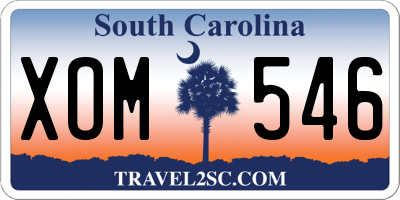 SC license plate XOM546