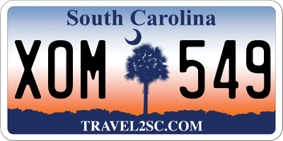 SC license plate XOM549