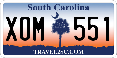 SC license plate XOM551