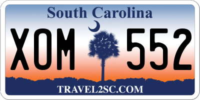 SC license plate XOM552