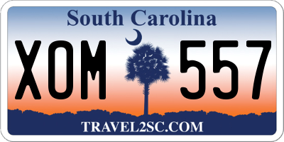 SC license plate XOM557
