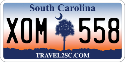 SC license plate XOM558