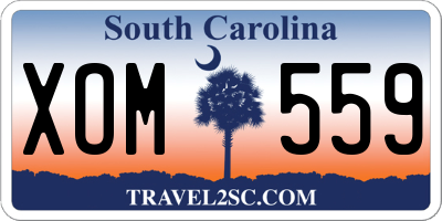 SC license plate XOM559