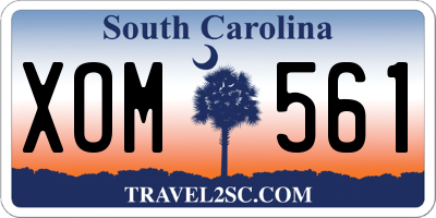 SC license plate XOM561