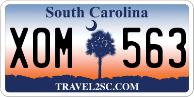SC license plate XOM563