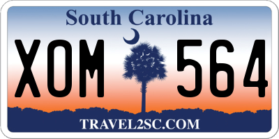 SC license plate XOM564