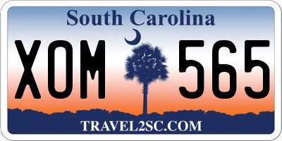 SC license plate XOM565