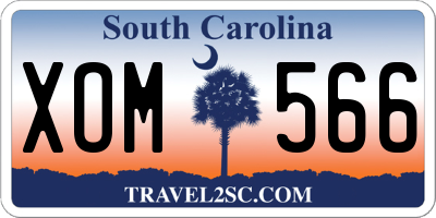 SC license plate XOM566