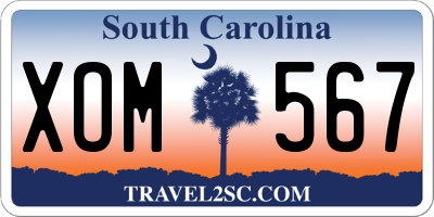 SC license plate XOM567