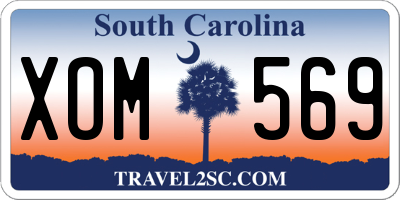 SC license plate XOM569