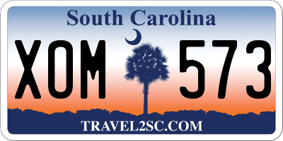 SC license plate XOM573