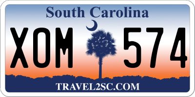SC license plate XOM574