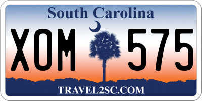 SC license plate XOM575