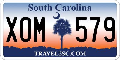 SC license plate XOM579