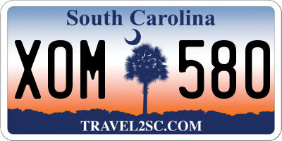 SC license plate XOM580