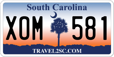 SC license plate XOM581