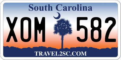SC license plate XOM582