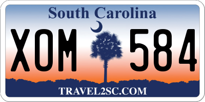 SC license plate XOM584