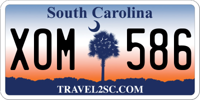 SC license plate XOM586