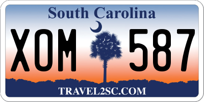 SC license plate XOM587